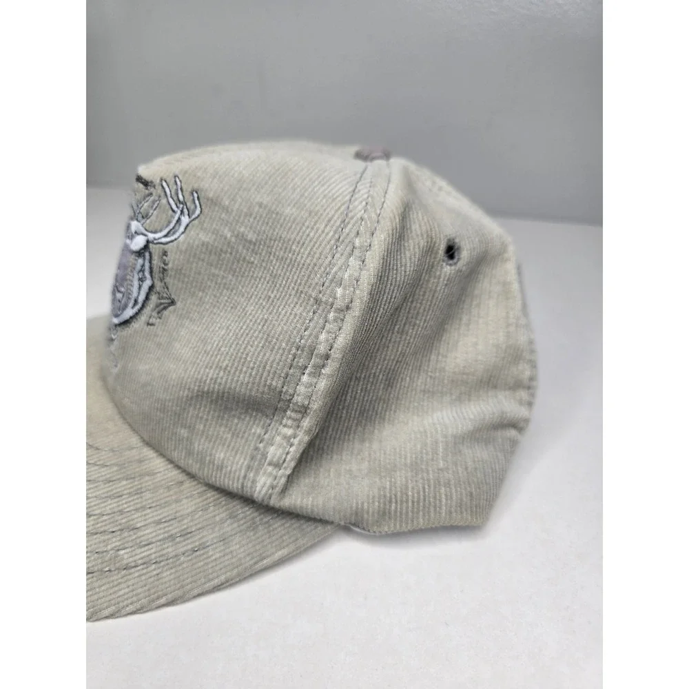 Vintage John Deere Corduroy Hat LOUISVILLE MFG USA Logo Deer Tractor Farm Buck